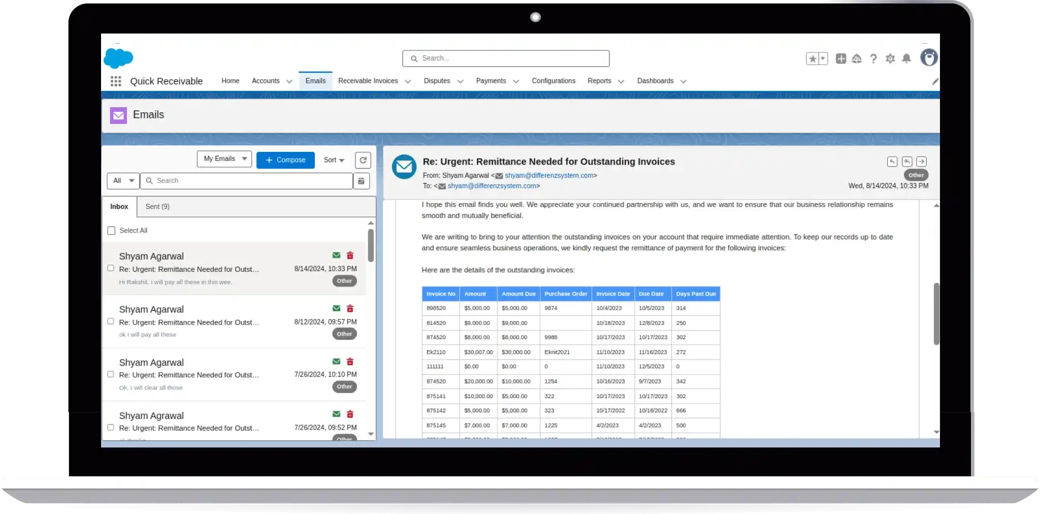 Seamlessly Manage & Track All Your Invoice Communications